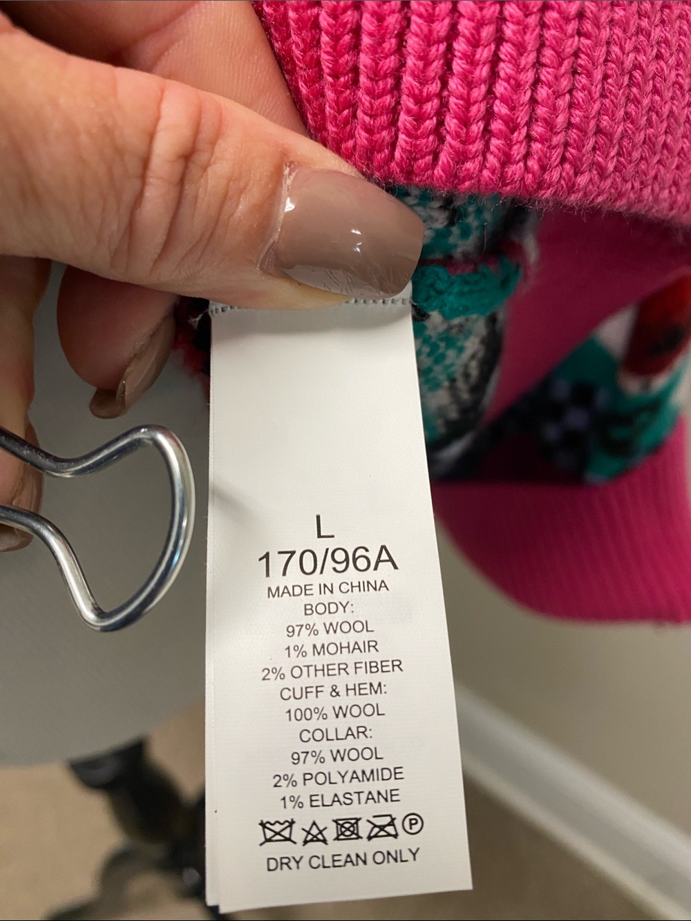 kate spade Multicolor Floral & Heart Crewneck Sweater - Teal/Pink/Red/Yellow - Picture 10 of 11